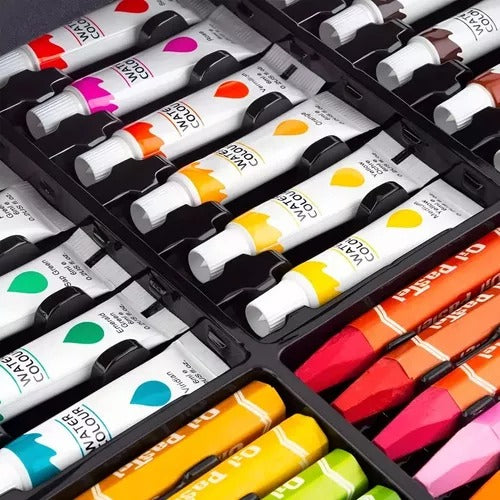Set De Arte Para Niños Marcadores Crayolas Acuarelas